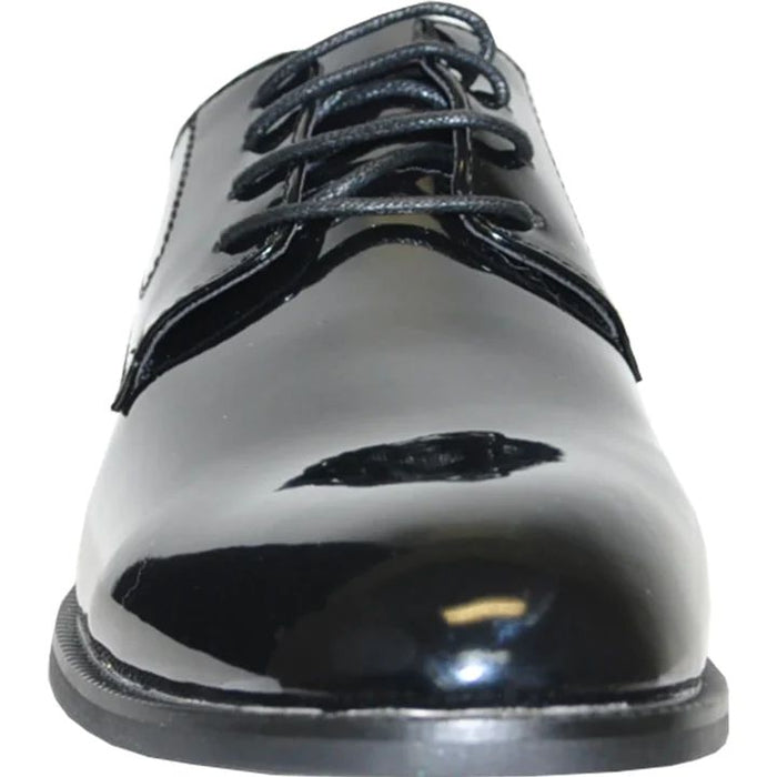 CHEAP DISCOUNTED PRICED - MENS PLAIN ROUND TOE SHINY PATENT SHOE IN BLACK