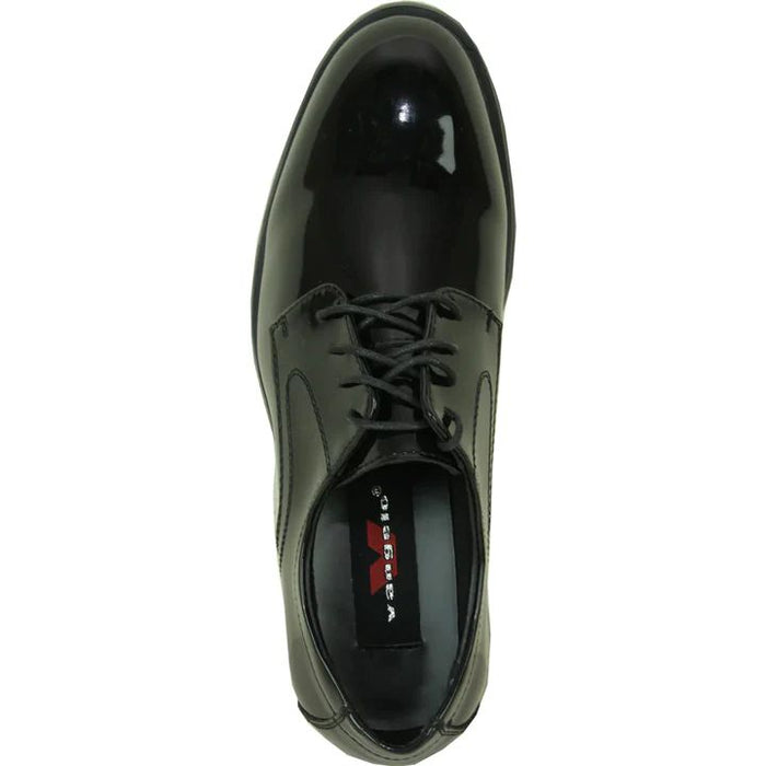 CHEAP DISCOUNTED PRICED - MENS PLAIN ROUND TOE SHINY PATENT SHOE IN BLACK