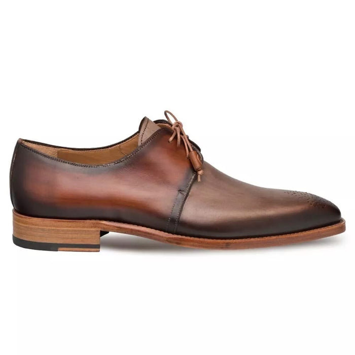 Mezlan Shoes Made in Spain - Mezlan Montes Taupe & Cognac Italian Calfskin Menâ€™s Oxford