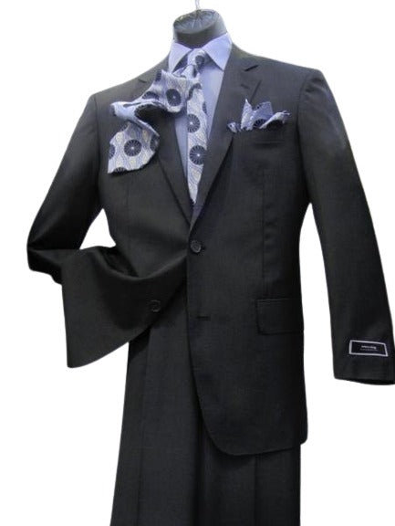 2 PC 2 Button Suit Luxurious Poly Rayon Charcoal Cheap Priced Business Suits Clearance Sale