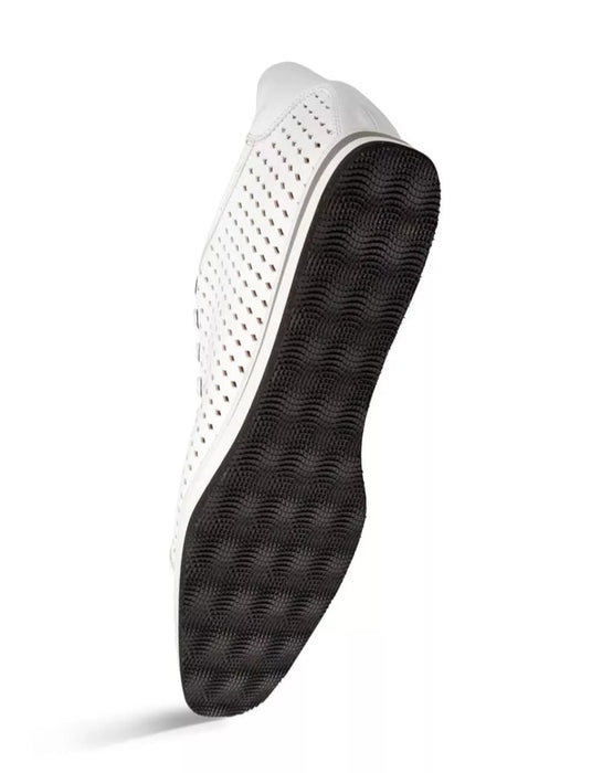 Mezlan Shoes Made in Spain - Mezlan Luce White Perforated Leather Sneaker