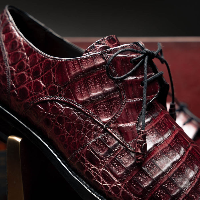 Mezlan Shoes Made in Spain - Mezlan Crocodile Derby Shoes - Mezlan Crocodile Derby Dress Shoes - Mezlan Dress Shoe On Sale