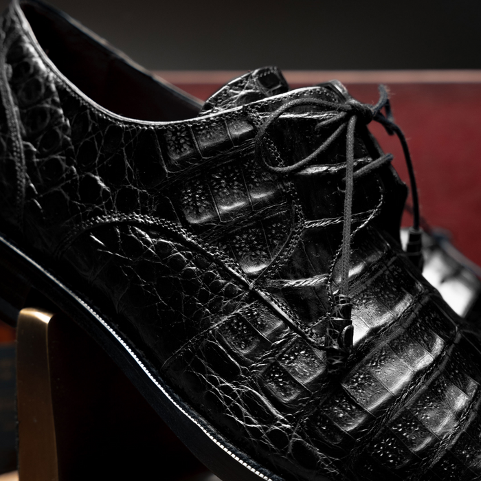 Mezlan Shoes Made in Spain - Mezlan Crocodile Derby Shoes - Mezlan Crocodile Derby Dress Shoes - Mezlan Dress Shoe On Sale