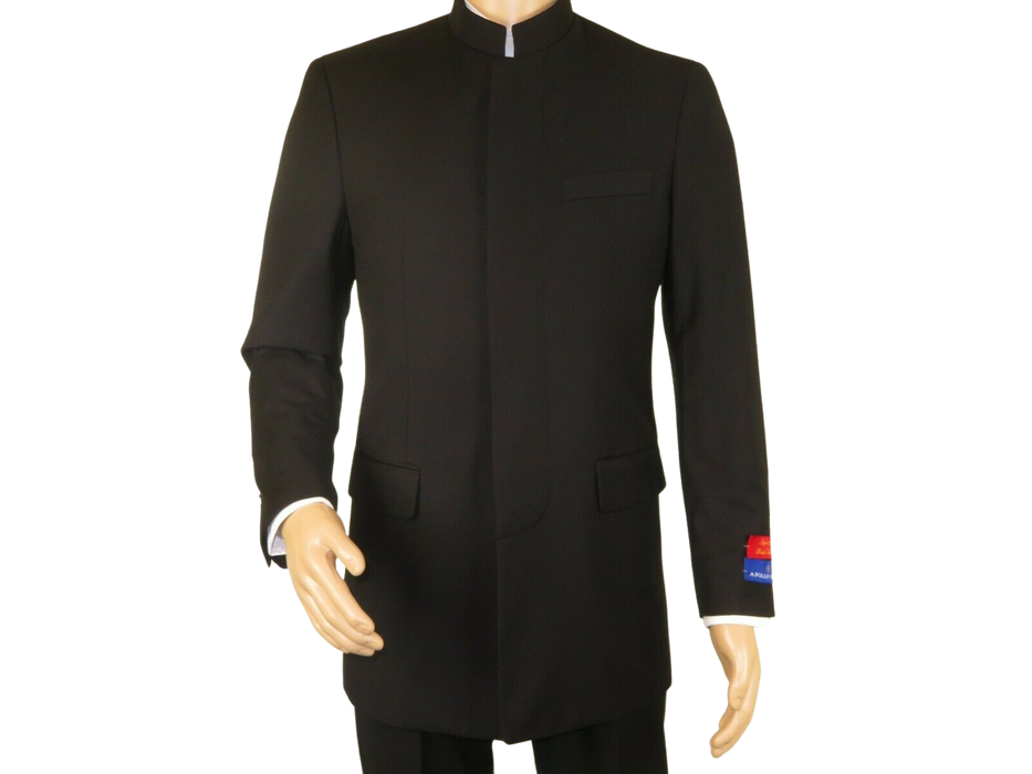 Apollo King Men's 2 Piece Nehru Style Suit Hidden Buttons