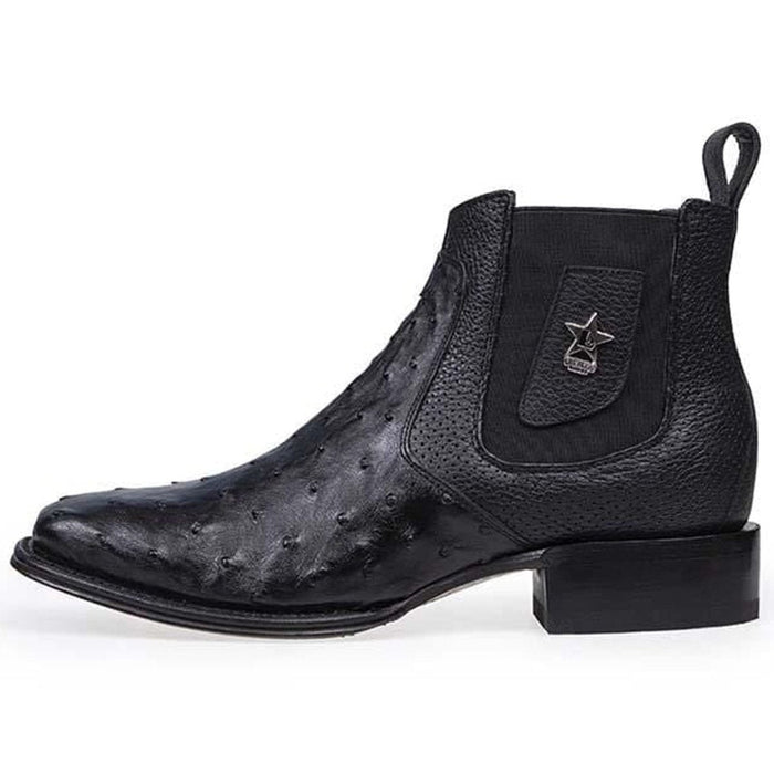 Botin Vaquero de Avestruz Original Horma Cuadrada LAB-82BV0305