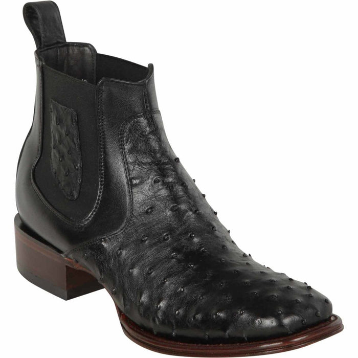 Botin Vaquero de Avestruz Original Horma Cuadrada LAB-82BV0305