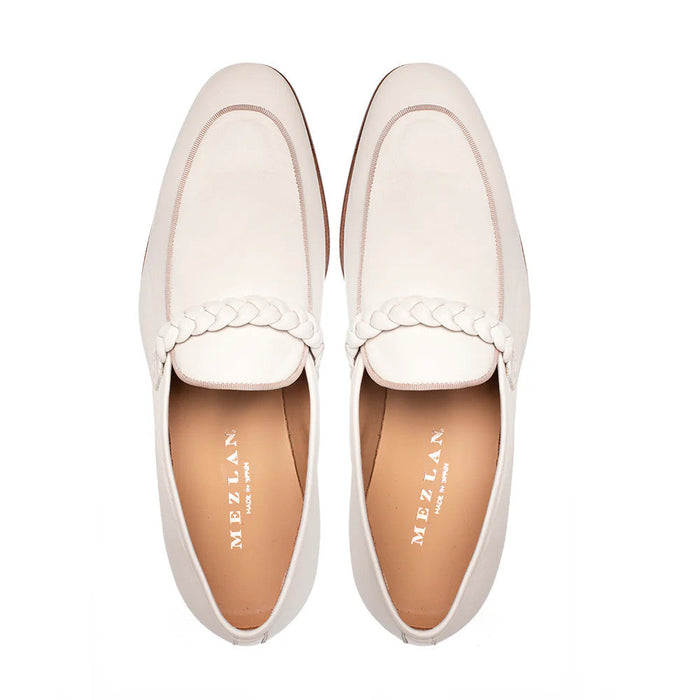 Parole Penny Loafer Calfskin Bone By Mezlan Made In Spain Brand