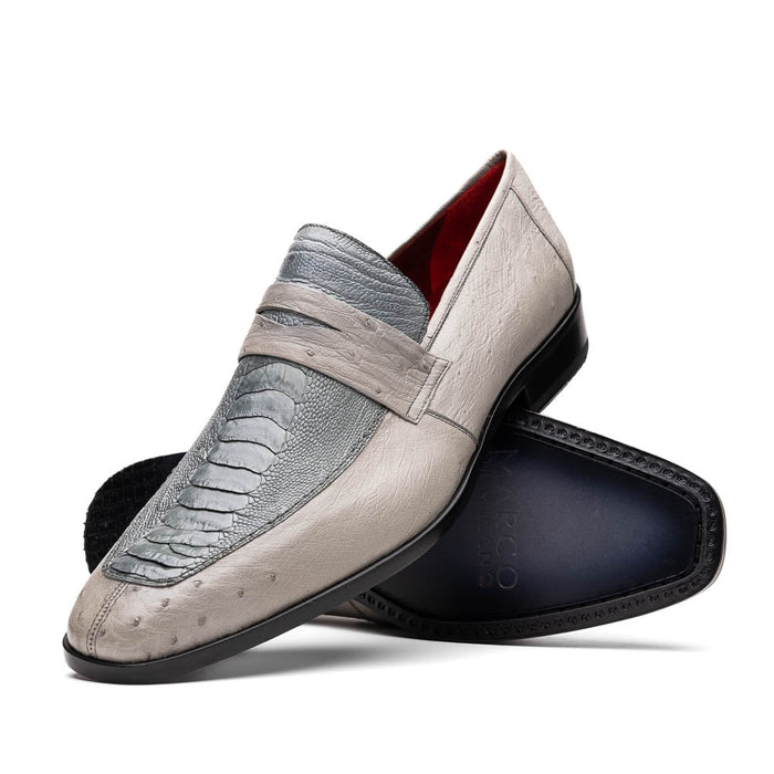 Marco Di Milano Fangio Gray Ostrich Penny Loafer