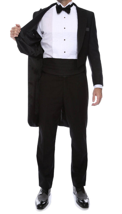 Slim Fit Black Tails Tuxedo