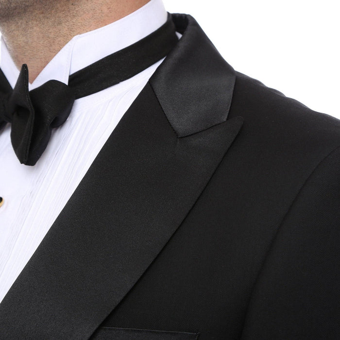 Slim Fit Black Tails Tuxedo