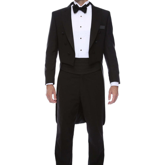 Slim Fit Black Tails Tuxedo