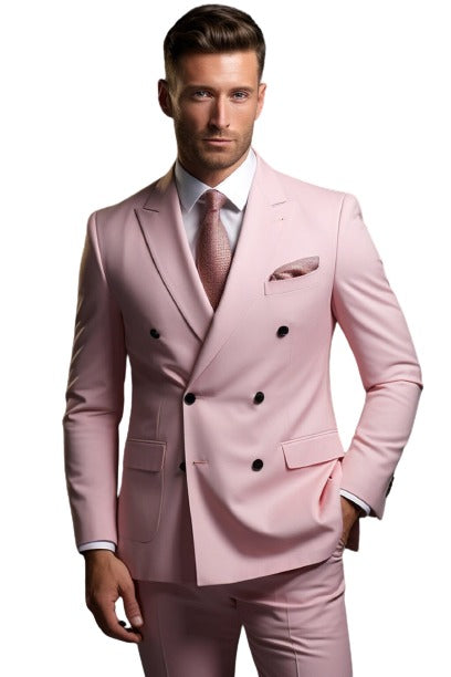 Mens Pink Linen Suit - Summer Suit