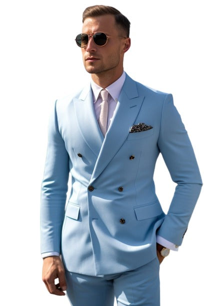 Light Blue Linen Suit