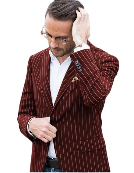 Men's Burgundy Gangster Sport Coat