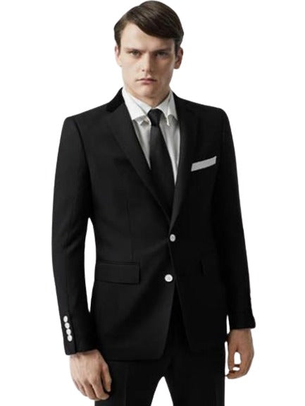 Black Blazer with White Buttons - Mens Black Sport Coat