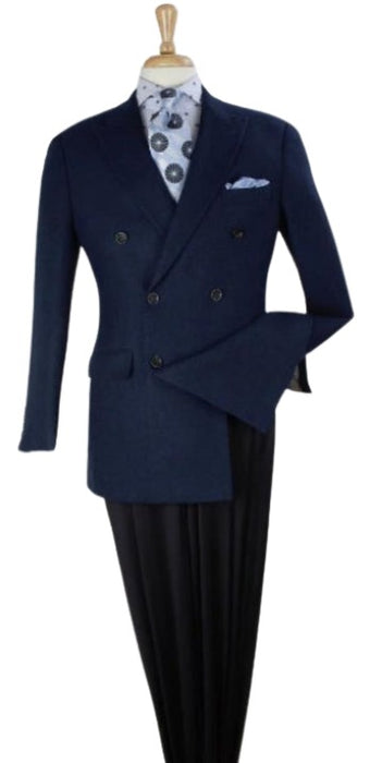 Double Breasted Navy Blazer - Big And Tall Sport Coat