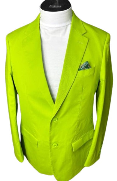 Cotton Blazer - Mens Summer Sport Coat - Lime