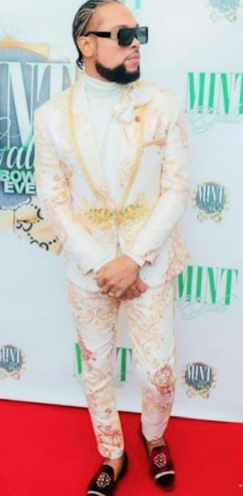 White and Gold Prom Suits - Gold Tuxedo Jacket