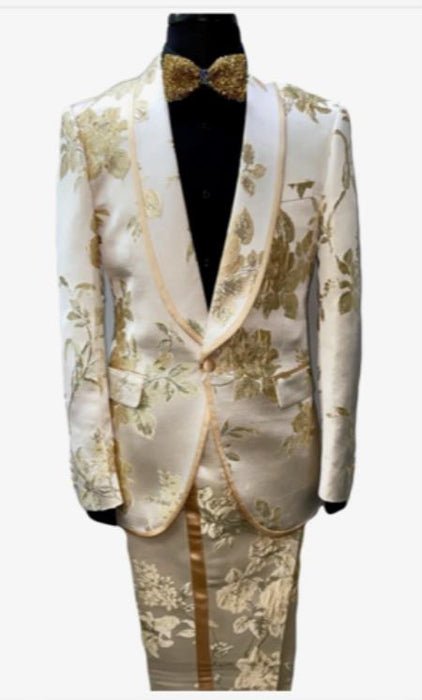 White and Gold Prom Suits - Gold Tuxedo Jacket