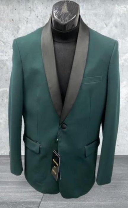 Mens Big and Tall Blazer - Green Plus Size Tuxedo Jacket