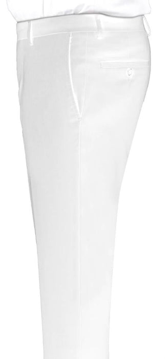 Satin Slim Fit Pants White