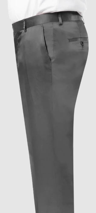 Satin Slim Fit Pants Black