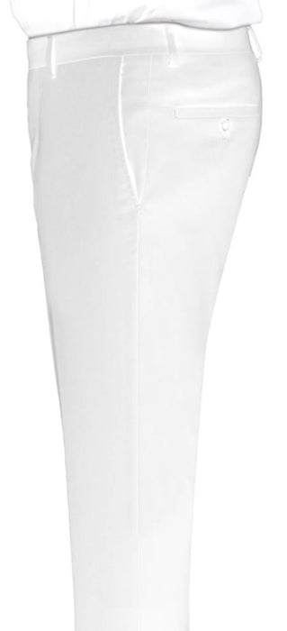 Mens Satin Pants White