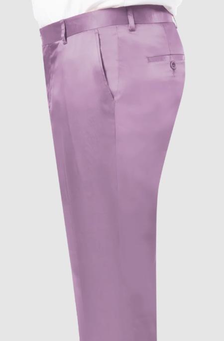 Mens Satin Pants Mauve