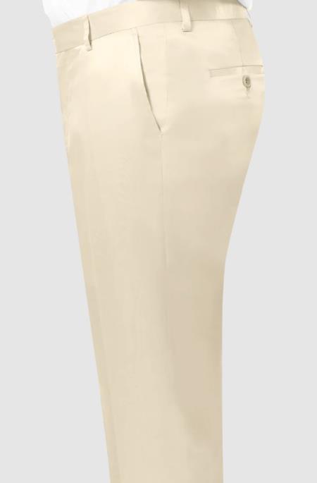 Mens Satin Pants Cream