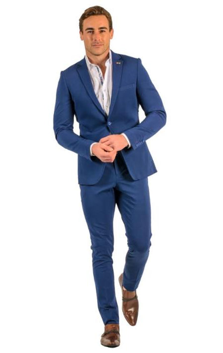 Gianni Testi Suit - Ultra Slim Suit - Stretch Fabric Suit Navy