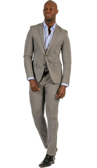 Gianni Testi Suit - Ultra Slim Suit - Stretch Fabric Suit L-Grey