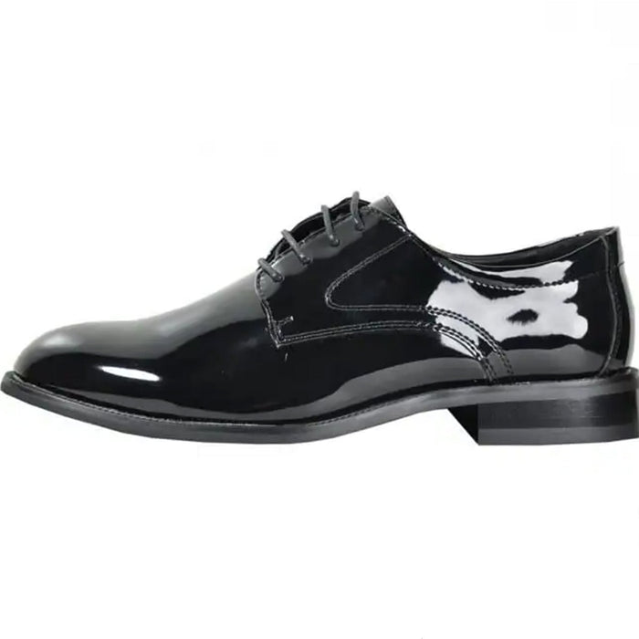 Black Patent Lace Up Tuxedo Shoe