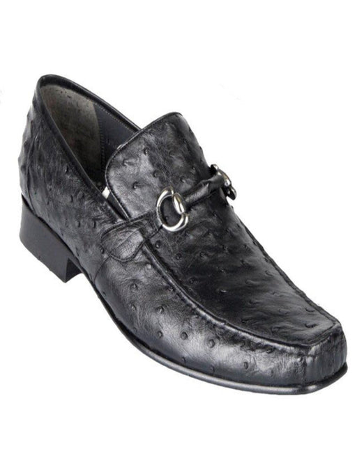 Grey Ostrich Skin Shoes