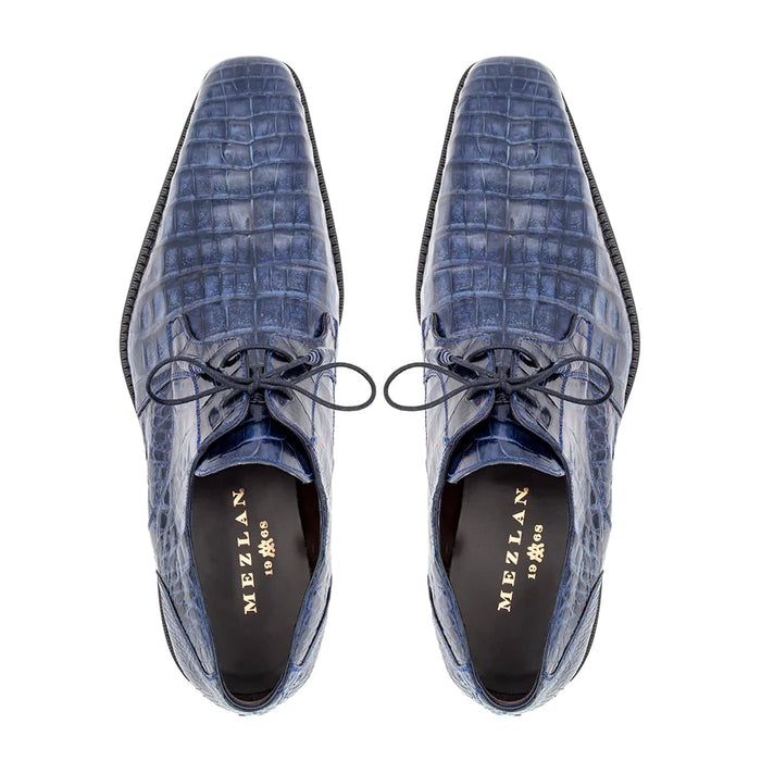 Mezlan Shoes Made in Spain - Mezlan Crocodile Derby Shoes - Mezlan Crocodile Derby Dress Shoes - Mezlan Dress Shoe On Sale