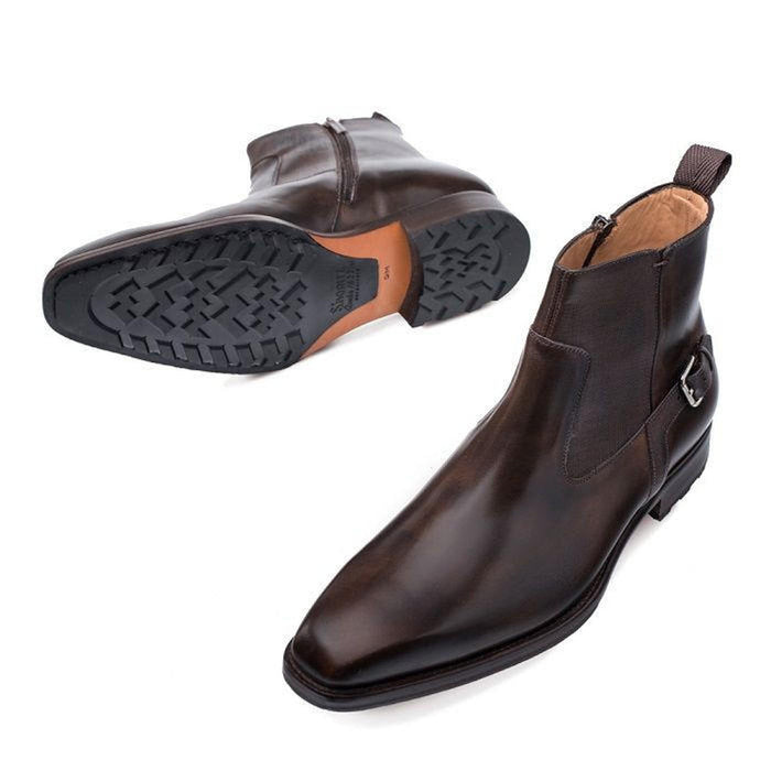 Mezlan Shoes Made in Spain - Mezlan Mens Tobacco Brown Italian Calfskin Chelsea Boot