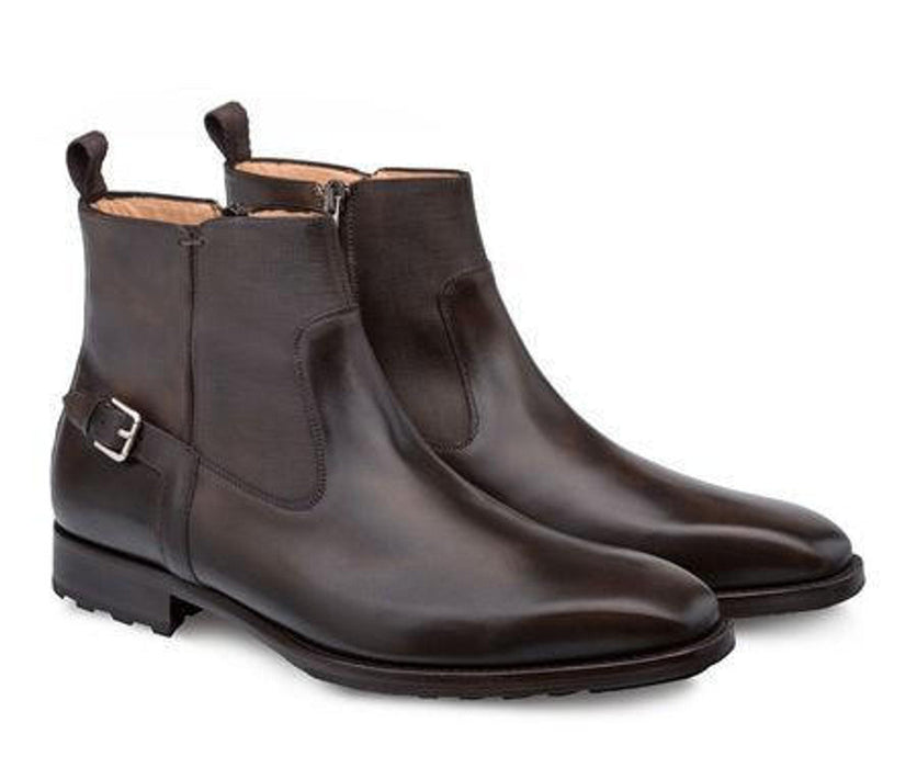 Mezlan Shoes Made in Spain - Mezlan Mens Tobacco Brown Italian Calfskin Chelsea Boot