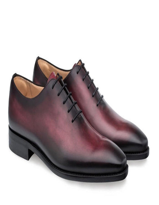 Mezlan Shoes Made in Spain - Mezlan Shoes Men's Burgundy Calfskin Plain Toe Oxford Pamplona