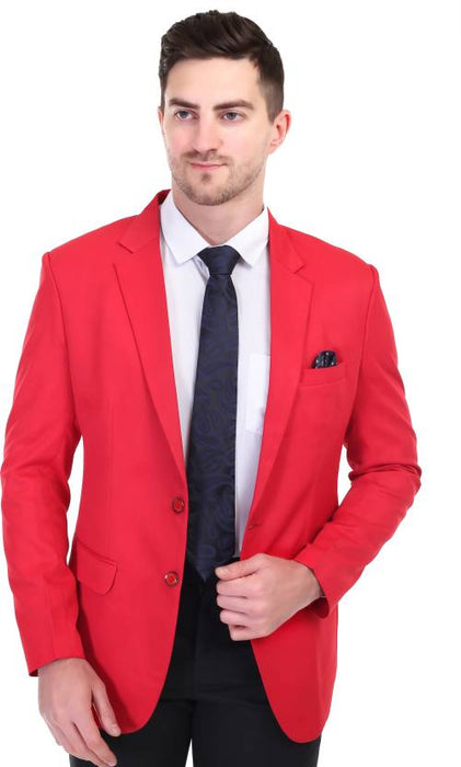 Mens Cashmere And Blazer - Winter Fabric Red Sport Coat