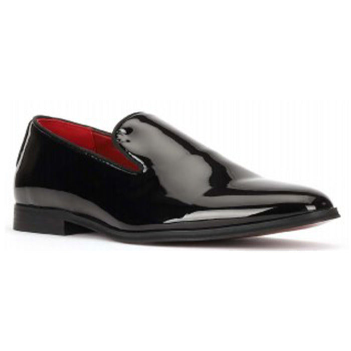 Black Patent Slip on Tuxedo Shoes