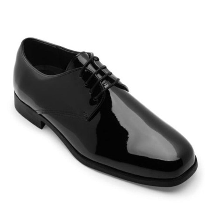 Black Patent Lace Up Tuxedo Shoe