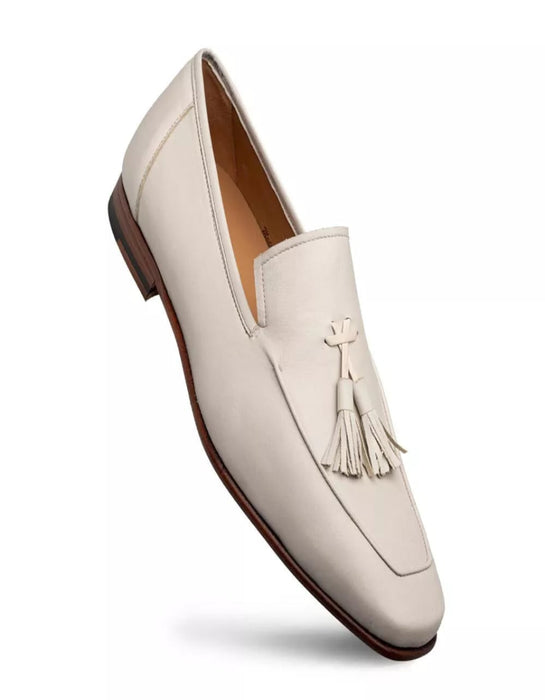 Mezlan Shoes Made in Spain - Mezlan Javea Bone Classic Tassel Loafer