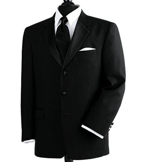 100% Light Weight Soft Poly~Rayon 3 Button Tuxedo Suit - mensusa