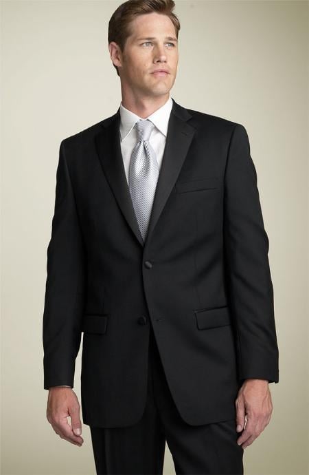 2 BUTTON EXTRA FINE HAND MADE TUXEDO 100% WOOL mensusa