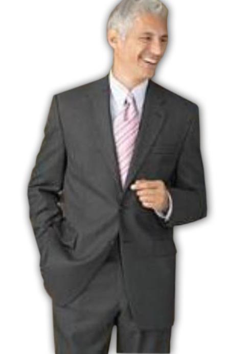 2 Button Charcoal Gray On Sale Business suits mensusa