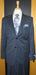 2 Button Dark Navy Pinstripe Flat Front Suit mensusa