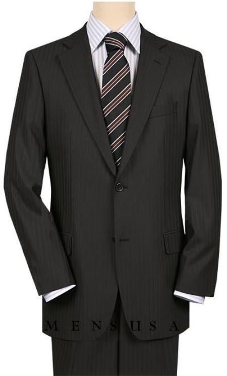 2 Button Side Vented Black Mini Shadow Pinstripe High-quality tone suits mensusa