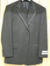 2 Button Solid Black Tuxedo with Black Trim No pleated pants Wool Suit mensusa