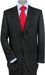 2 Buttons Vented Gray Sharkskin No Pleats Suit mensusa