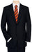 2 or 3 Button Vented without pleat flat front Black On Black Shadow Stripe ~ Pinstripe Suit mensusa