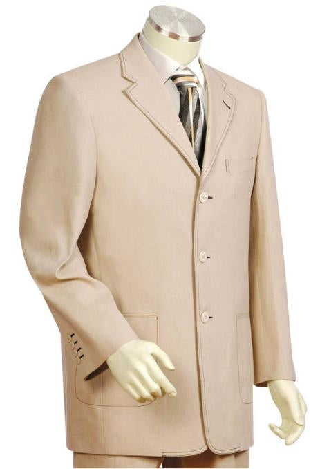 3 Button Brownpaper Men's Suit mensusa